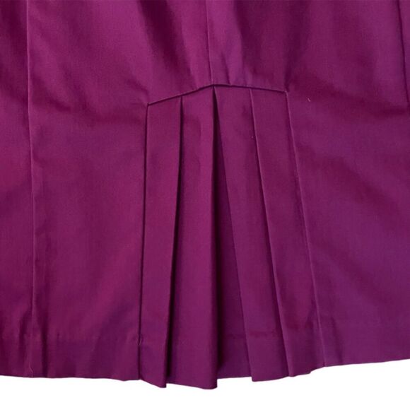 Worthington Purple Pencil Pleated Back Skirt with Belt Size 8 - Picture 3 of 7